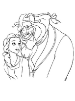 coloriage la belle et la bete amoureux